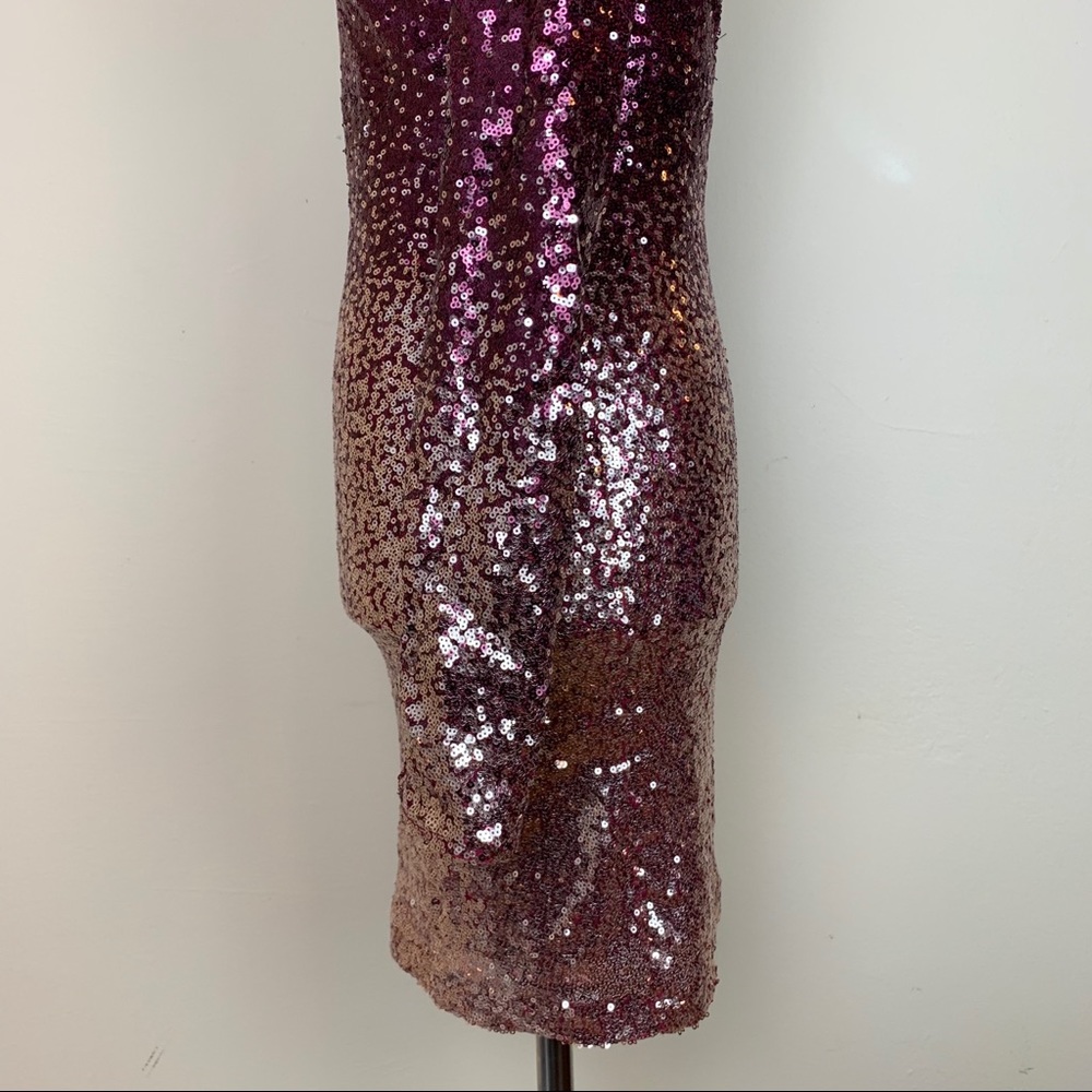 Mind Code Purple Sequin Backless Dress - image 10